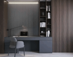 Panel Lamelowy M Brushed Steel wizualizacja