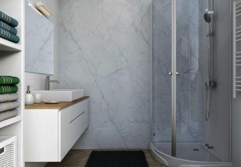 Vilo Panele Ścienne dekoracyjne Carrara Marble PVC Motivo 265CM x 25CM - obrazek 2